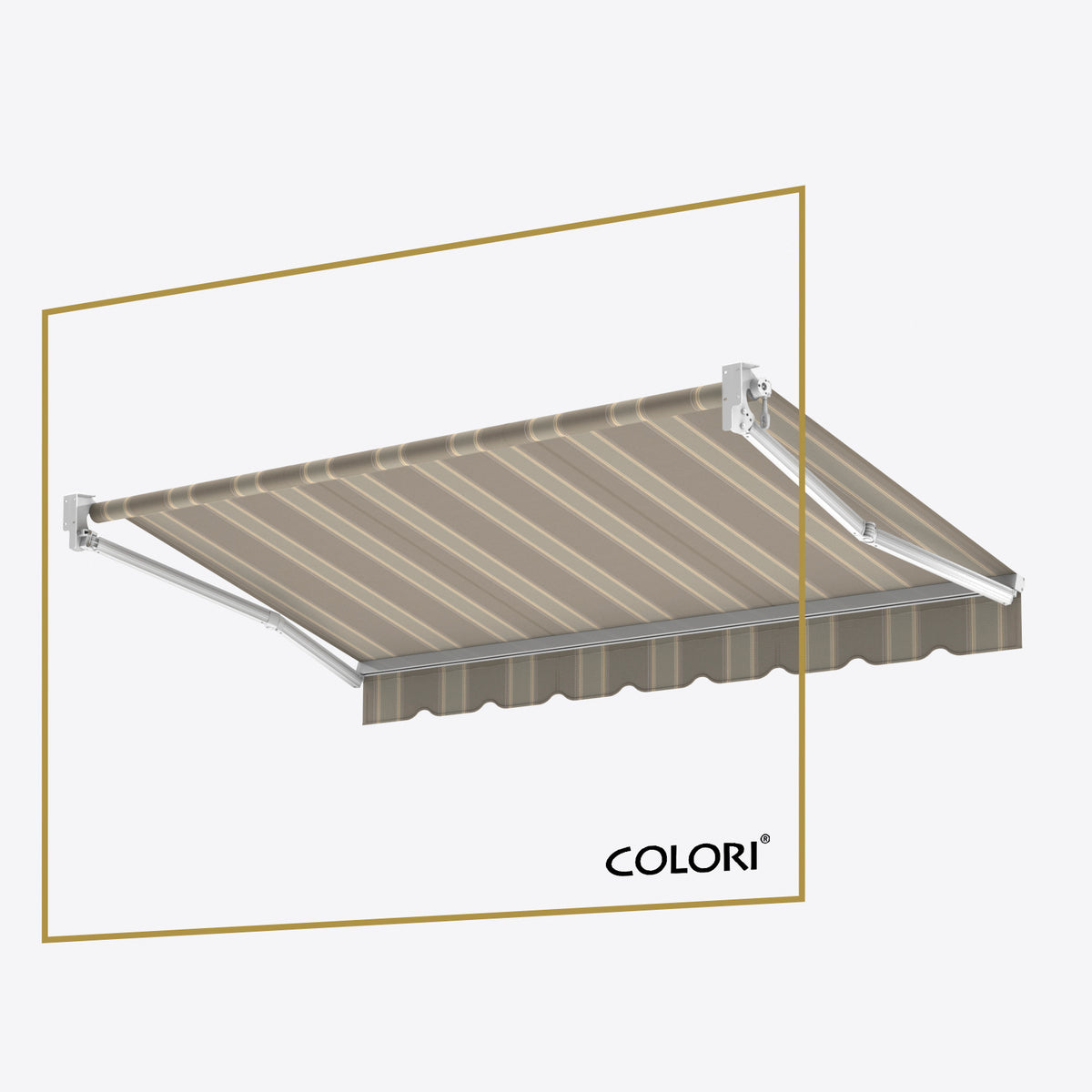 Copertină cu brațe articulate standard Ecru Ocru