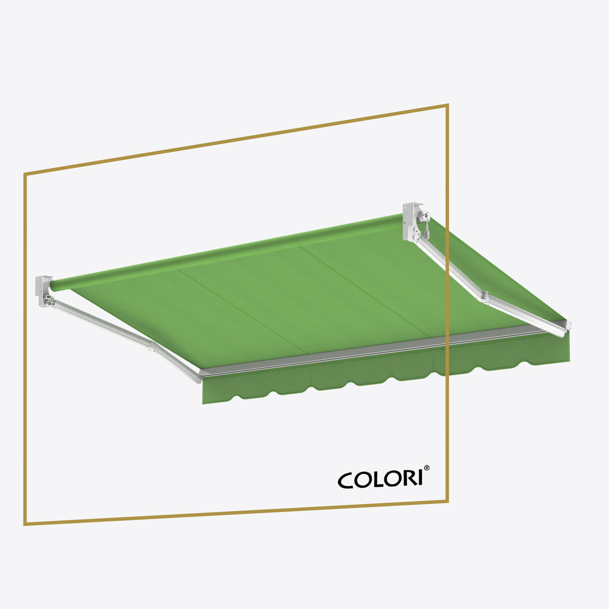 Copertină cu brațe articulate standard, culoarea verde papagal