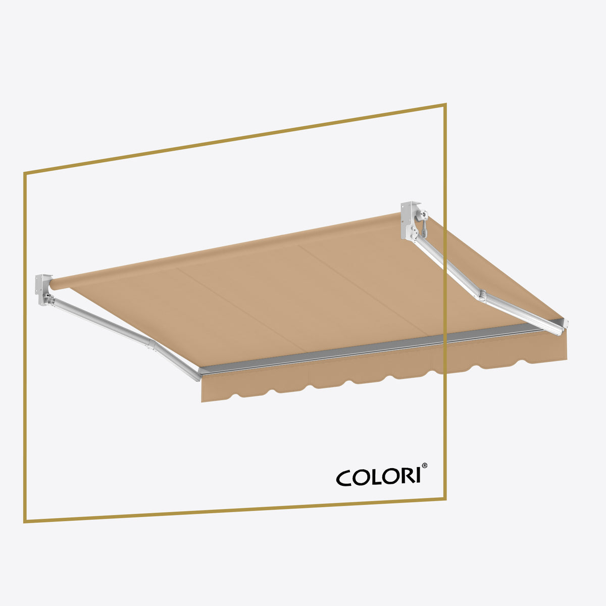 Marchiză cu brațe retractabile standard Sesame Beige