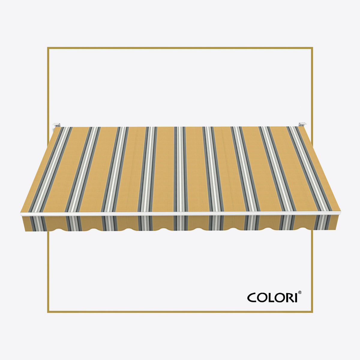 Copertină cu braț retractabil standard Mustard Grey