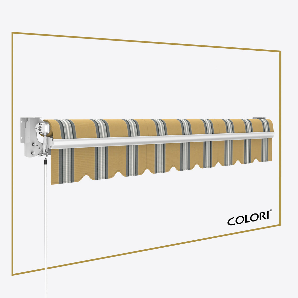 Copertină cu braț retractabil standard Mustard Grey