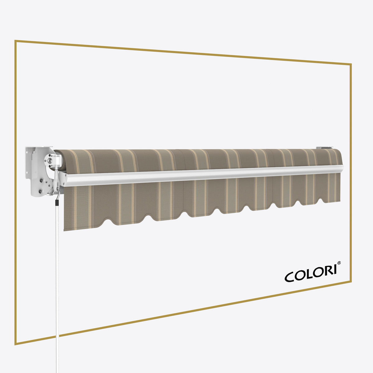 Copertină cu brațe articulate standard Ecru Ocru