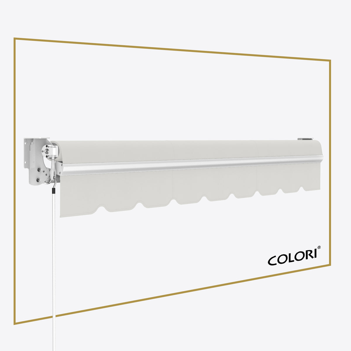 Marchiză cu brațe retractabile standard Mist Grey
