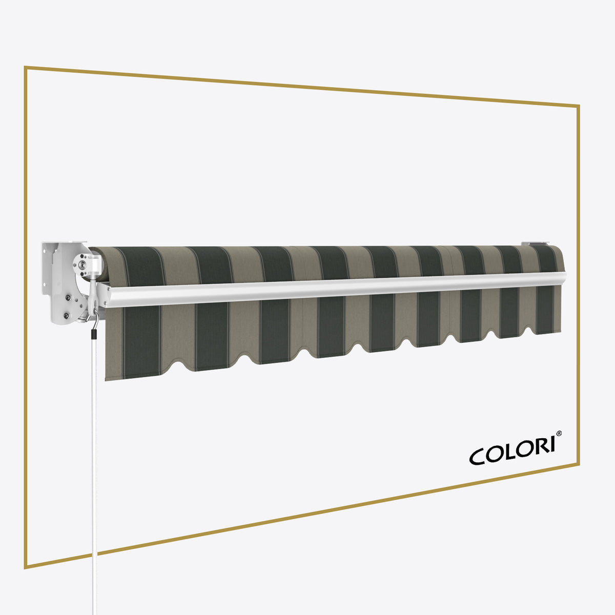 Copertină cu brațe articulate standard, gri perlat (Pebble Grey)