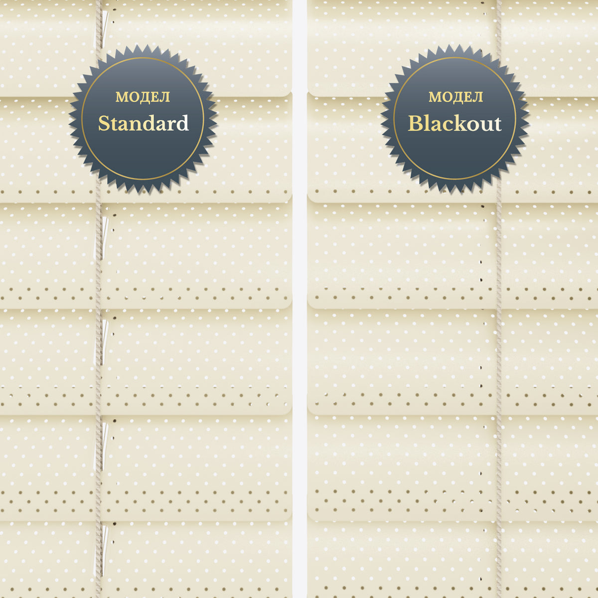 Jaluzele orizontale din aluminiu 25mm Perforated Cream