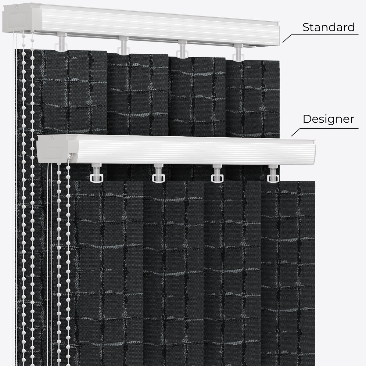 Jaluzele verticale Designo Charcoal