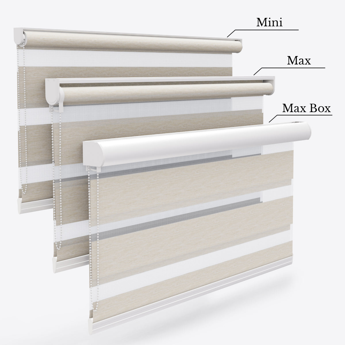 Impression Day and Night Blackout Sandshell Blinds