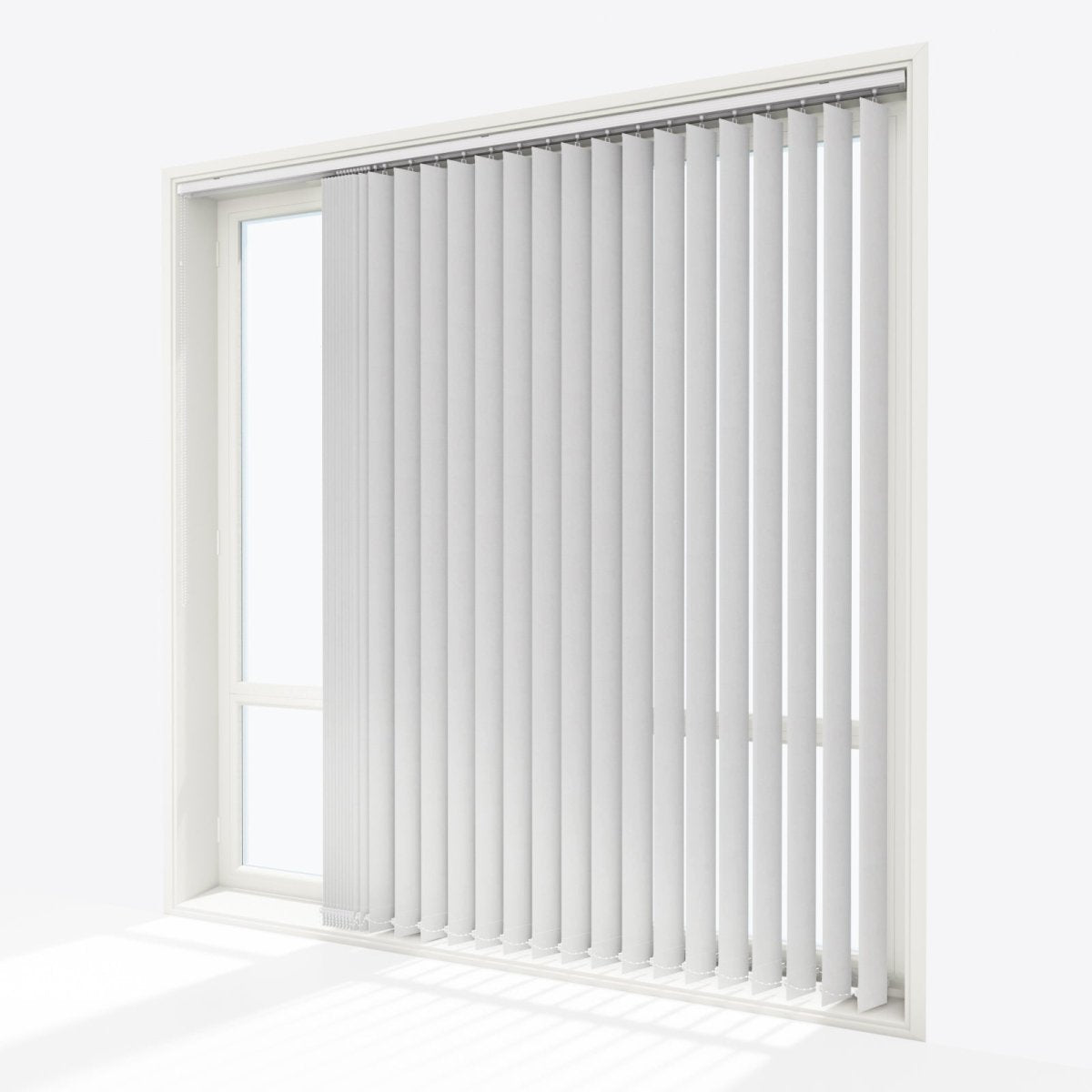Louvolite Mineral Silver Vertical Blinds - Zen Shades