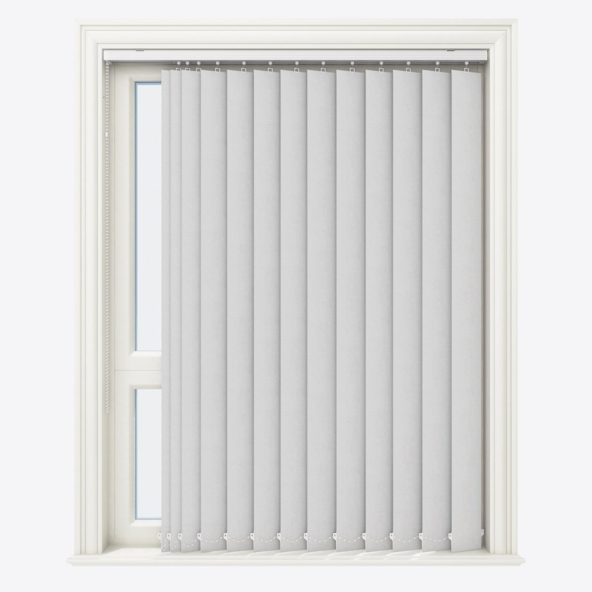 Louvolite Mineral Silver Vertical Blinds Replacement Slats - Zen Shades