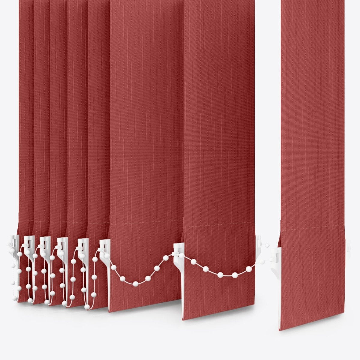 Pacific Spicy Red Vertical Blinds Replacement Slats - Zen Shades