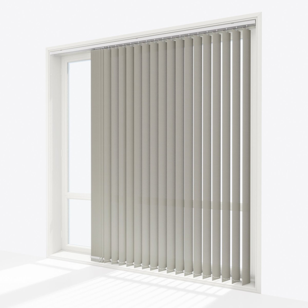 Pencil Stripe Bluish Grey Vertical Blinds - Zen Shades