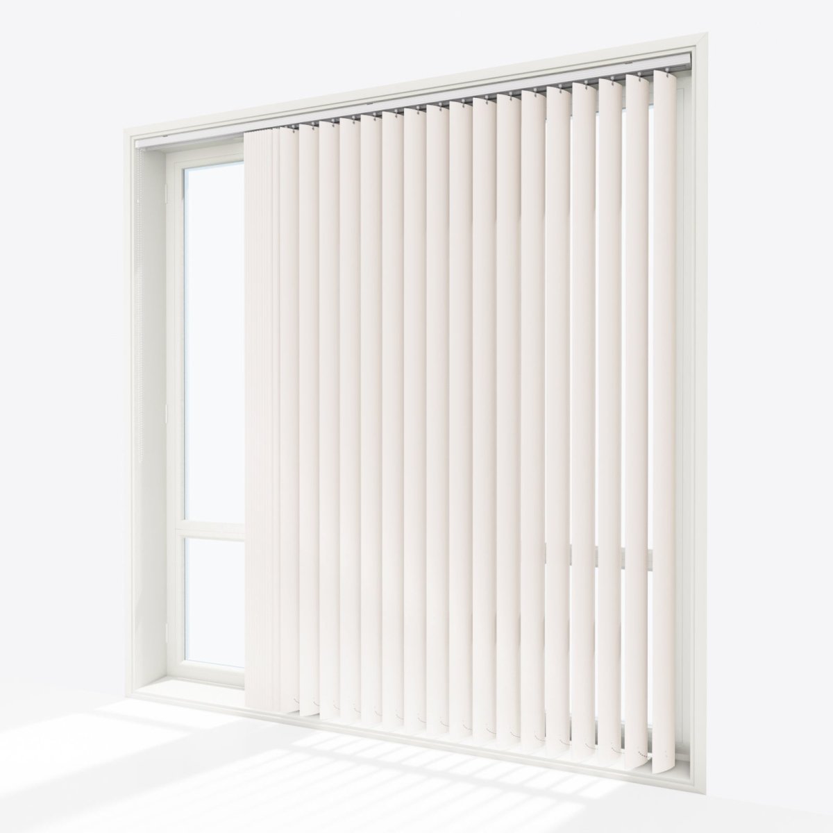 Ramina Cream Blackout PVC Vertical Blinds - Zen Shades