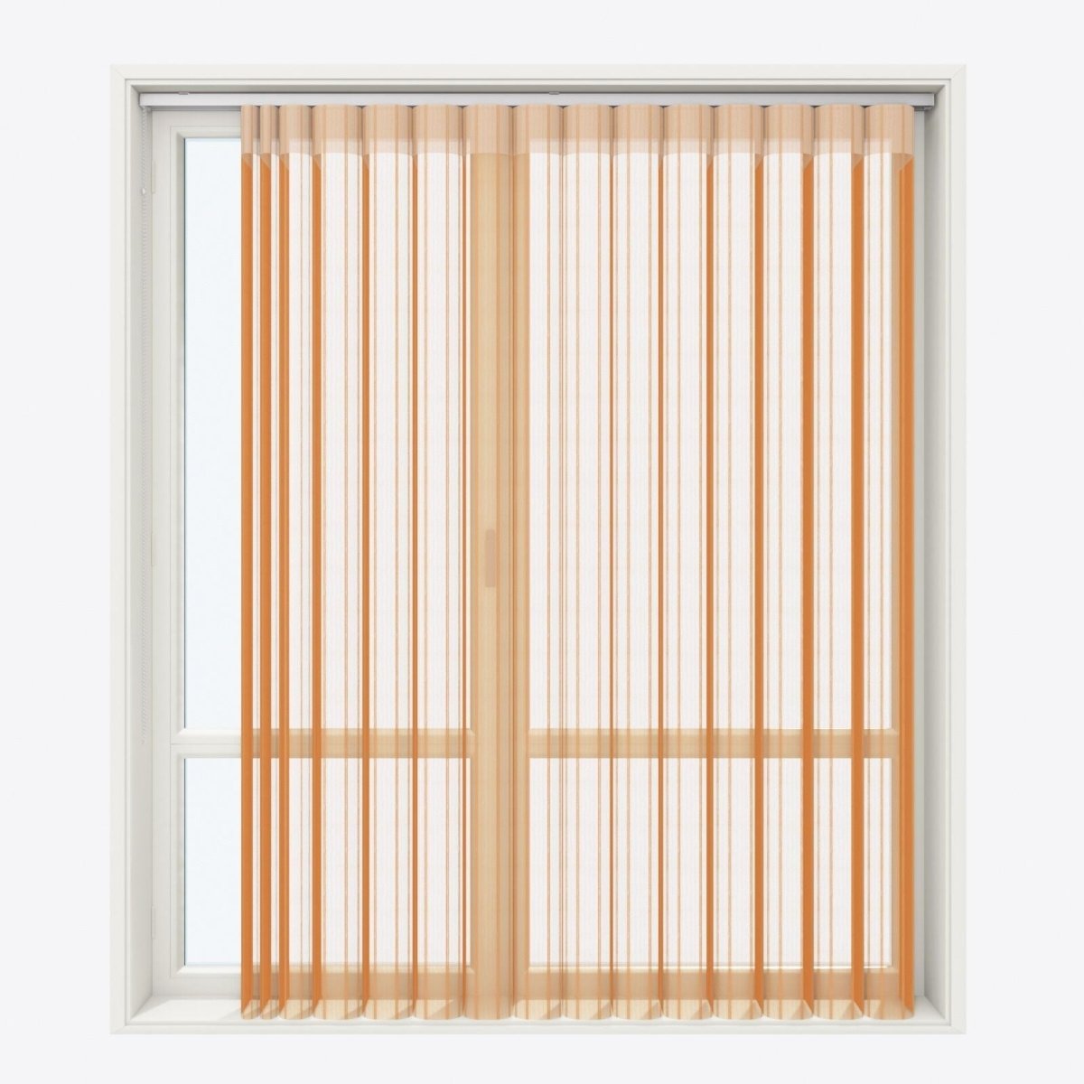 Stripe Apricot Tan Day & Night Vertical Sheer 40cm - Zen Shades