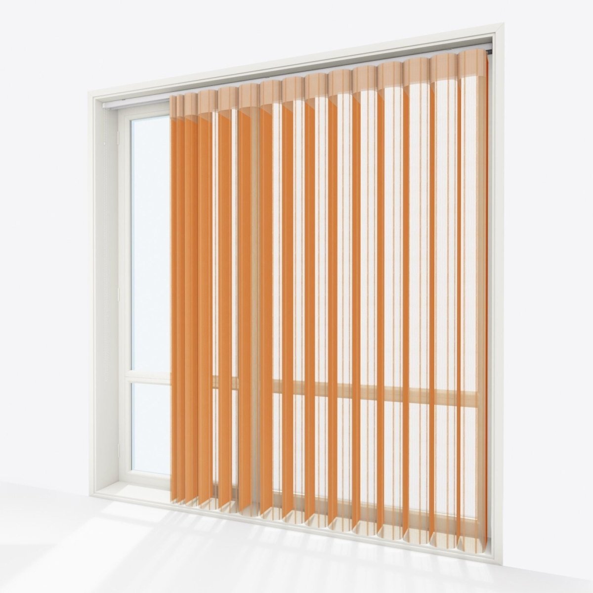 Stripe Apricot Tan Day & Night Vertical Sheer 40cm - Zen Shades