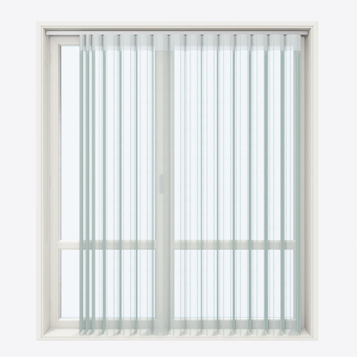 Stripe Aqua Gray Day & Night Vertical Sheer 40cm - Zen Shades