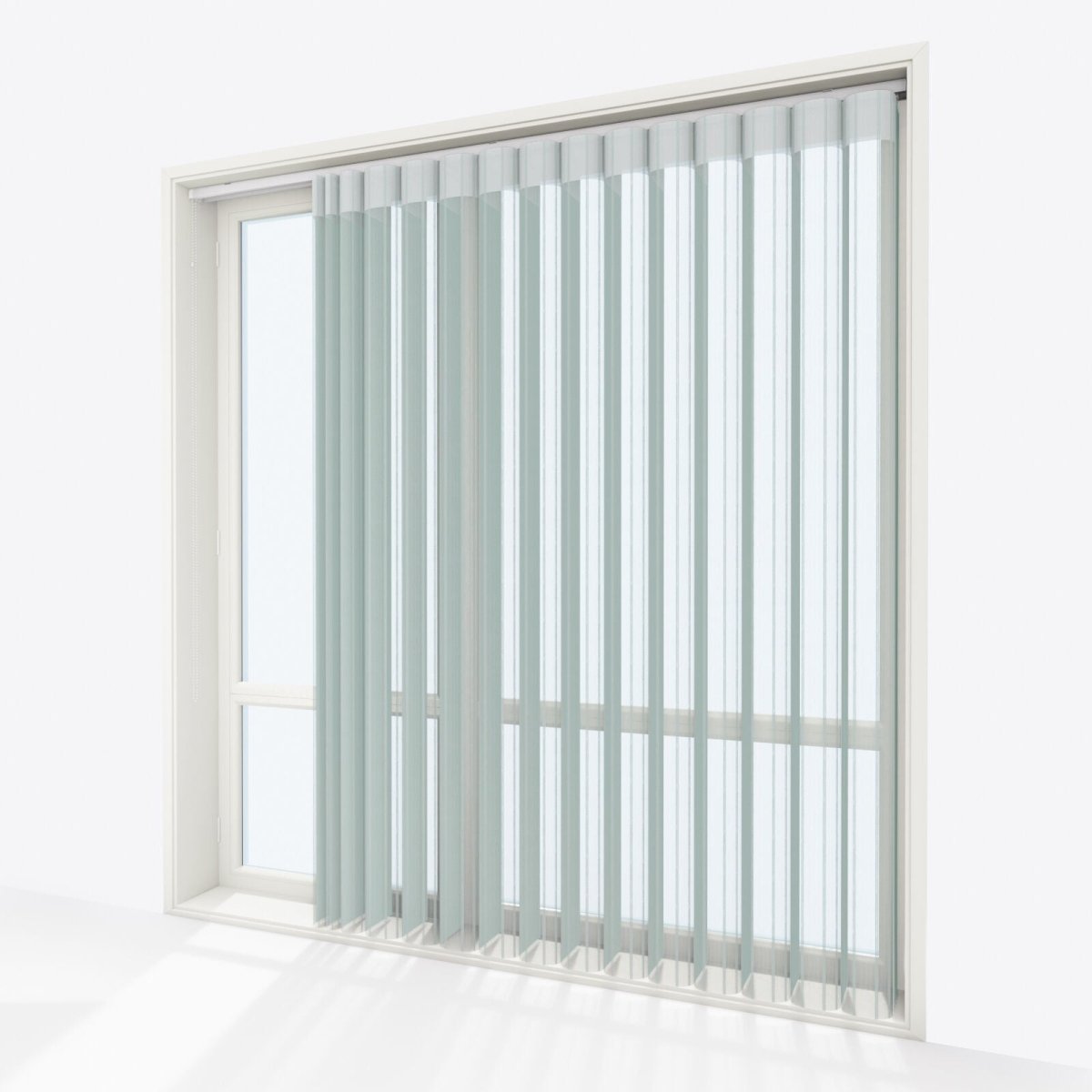 Stripe Aqua Gray Day & Night Vertical Sheer 40cm - Zen Shades