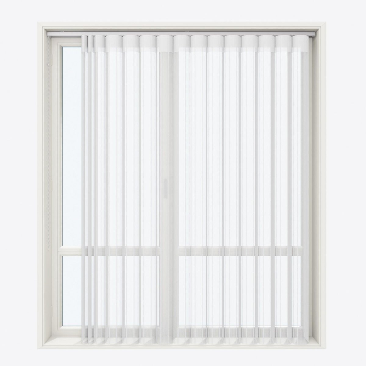 Stripe Brilliant White Day & Night Vertical Sheer 40cm - Zen Shades