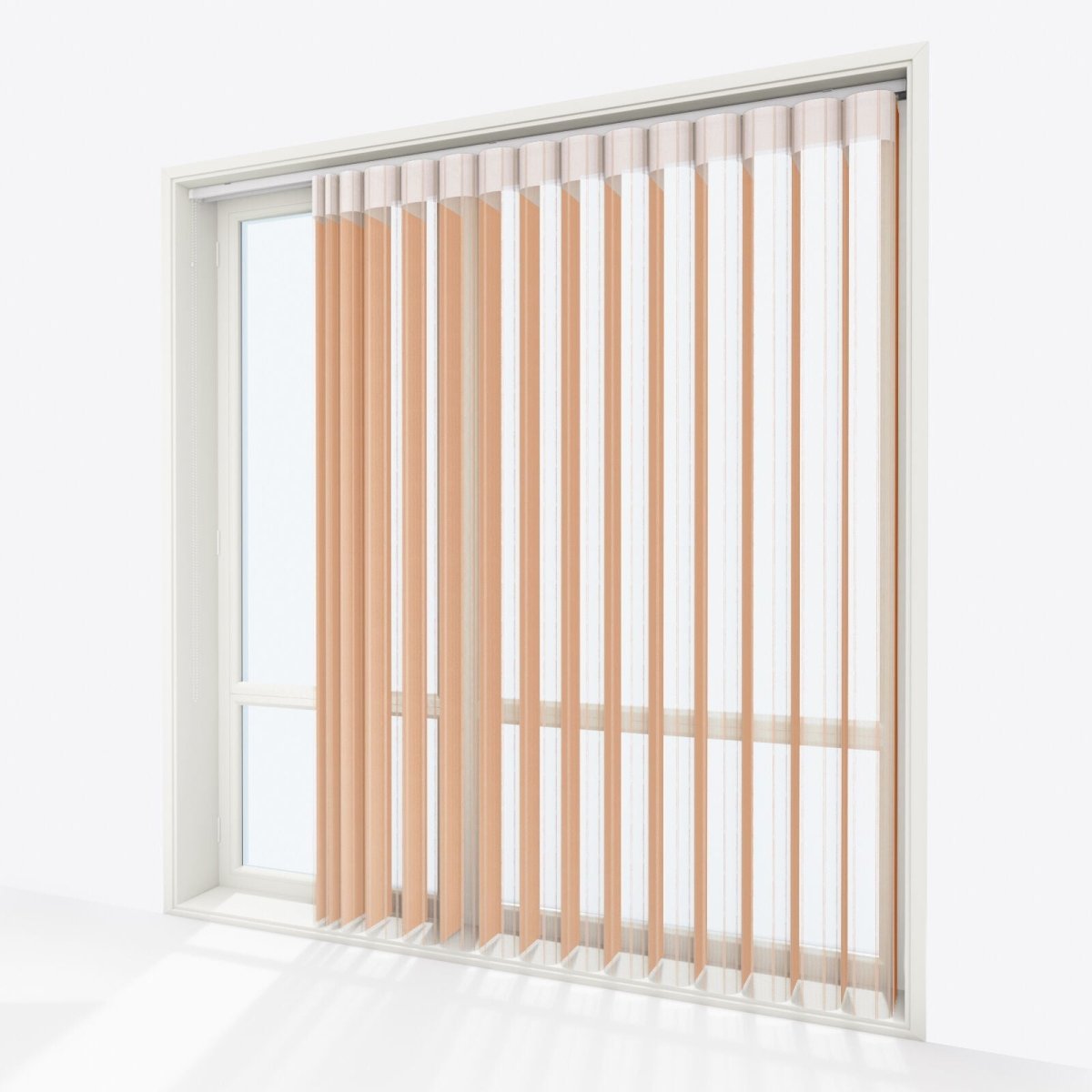 Stripe Peach Nougat Day & Night Vertical Sheer 40cm - Zen Shades