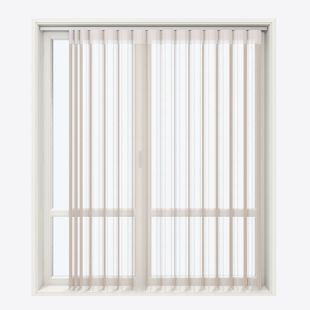 Stripe Savannah Tan Day & Night Vertical Sheer 40cm - Zen Shades