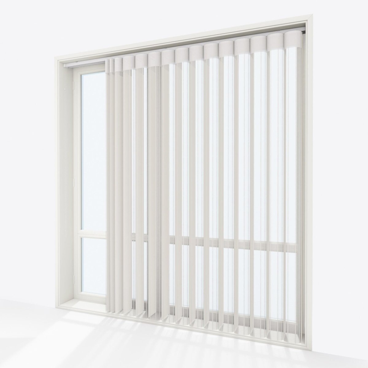 Stripe Star White Day & Night Vertical Sheer 40cm - Zen Shades