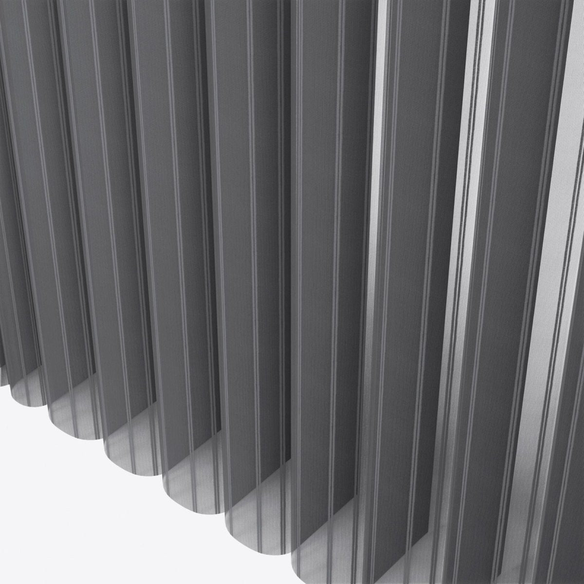 Stripe Volcanic Ash Day & Night Vertical Sheer 40cm - Zen Shades