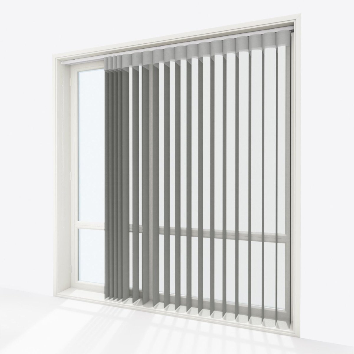 Supreme Dove Grey Day & Night Vertical Sheer 33cm - Zen Shades