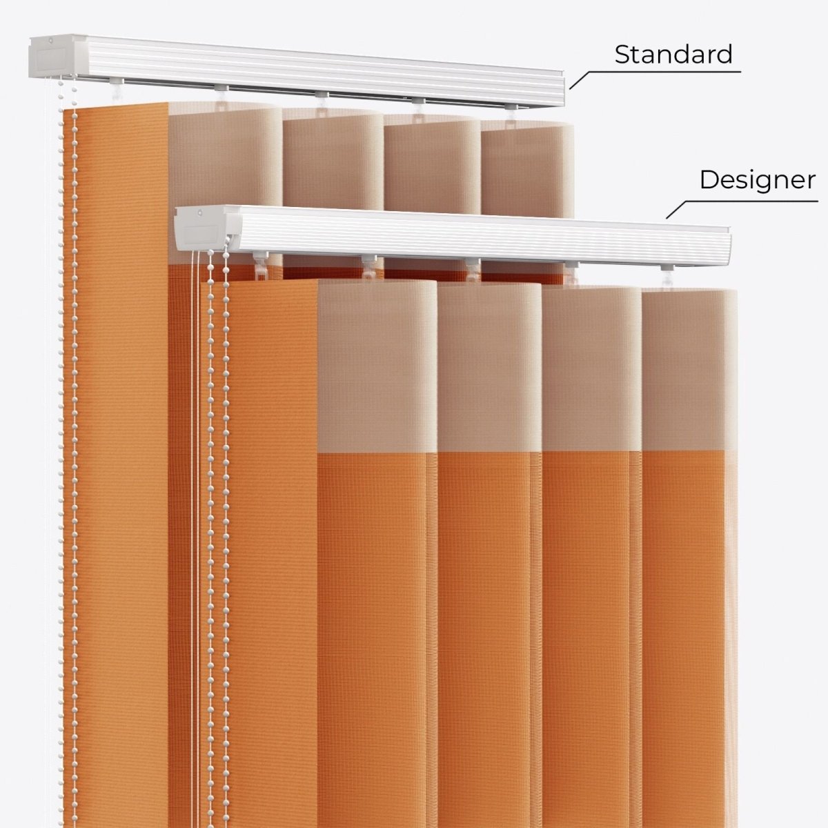 Supreme Honey Ginger Day & Night Vertical Sheer 33cm - Zen Shades
