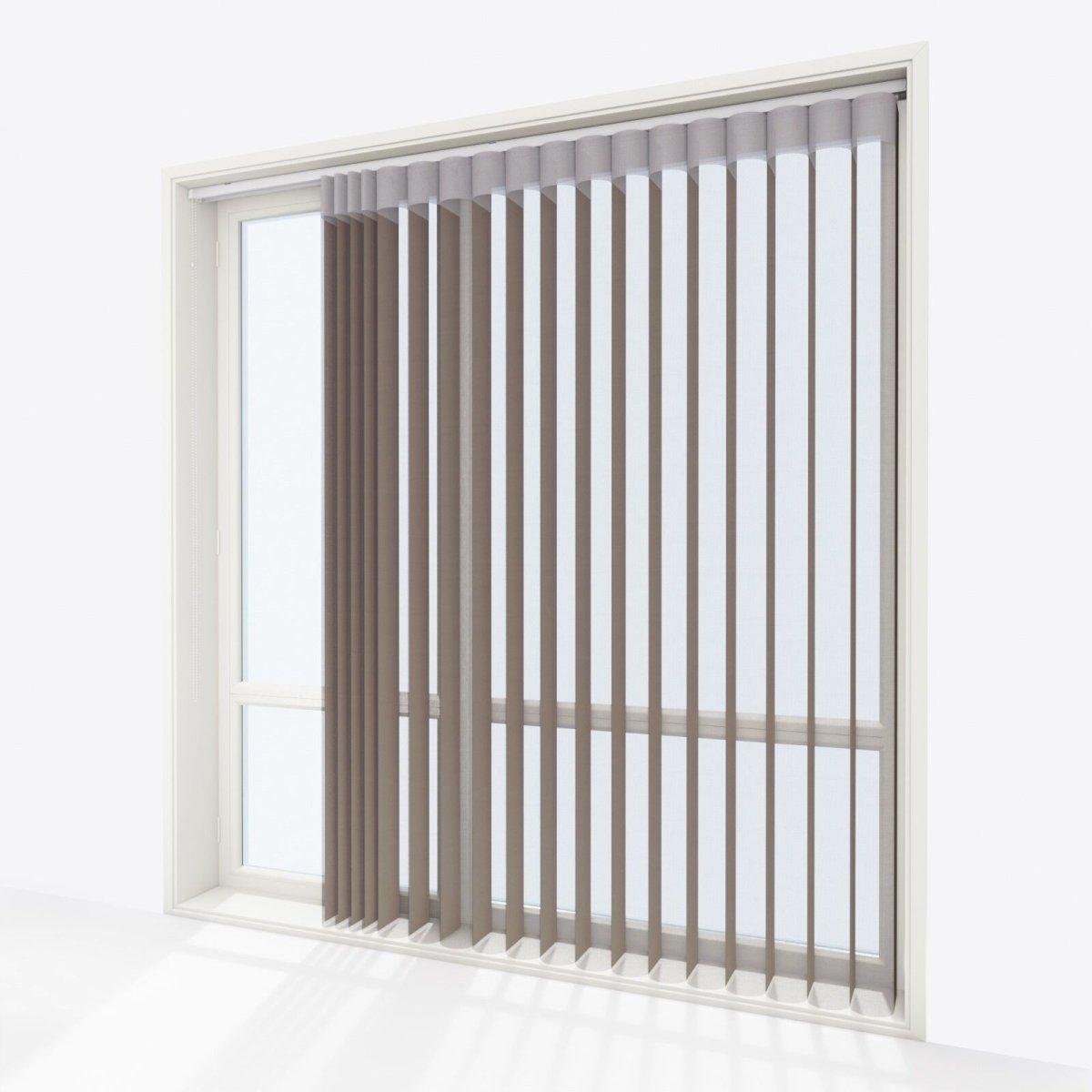 Supreme Moor Oak Grey Day & Night Vertical Sheer 33cm - Zen Shades