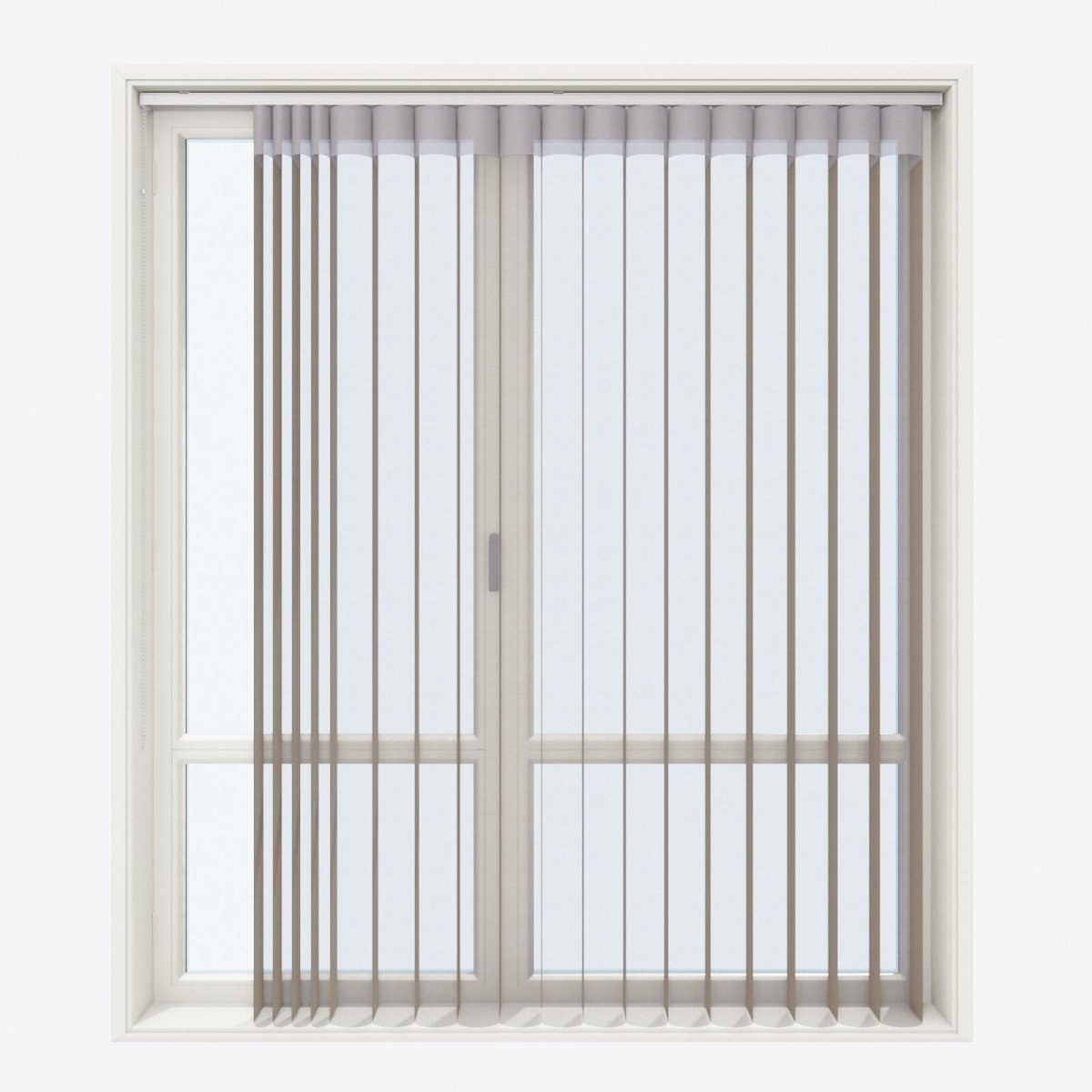Supreme Sandstone Grey Day & Night Vertical Sheer 33cm - Zen Shades