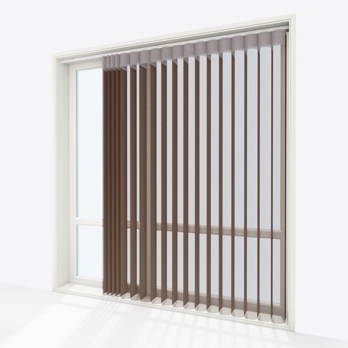 Supreme Terra Brown Day & Night Vertical Sheer 33cm - Zen Shades
