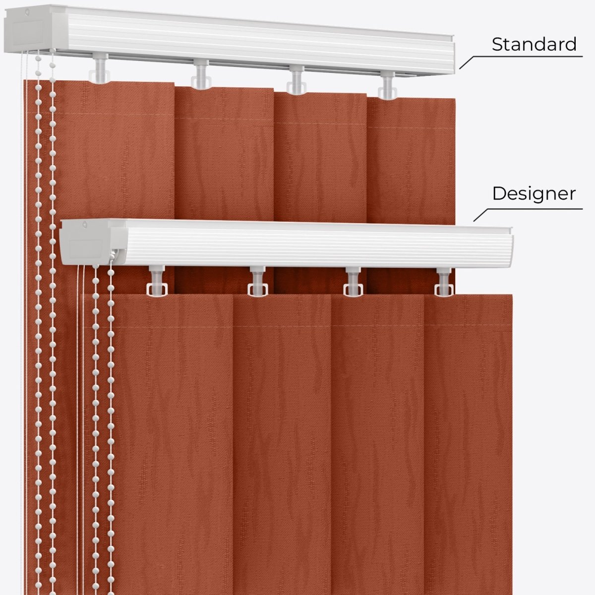 Van Gogh Burnt Ochre Vertical Blinds - Zen Shades