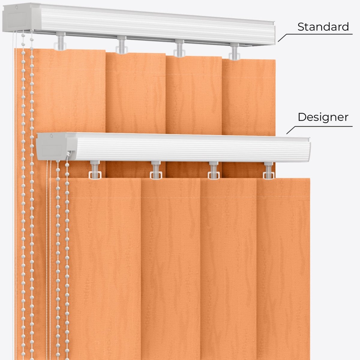 Van Gogh Muskmelon Vertical Blinds - Zen Shades