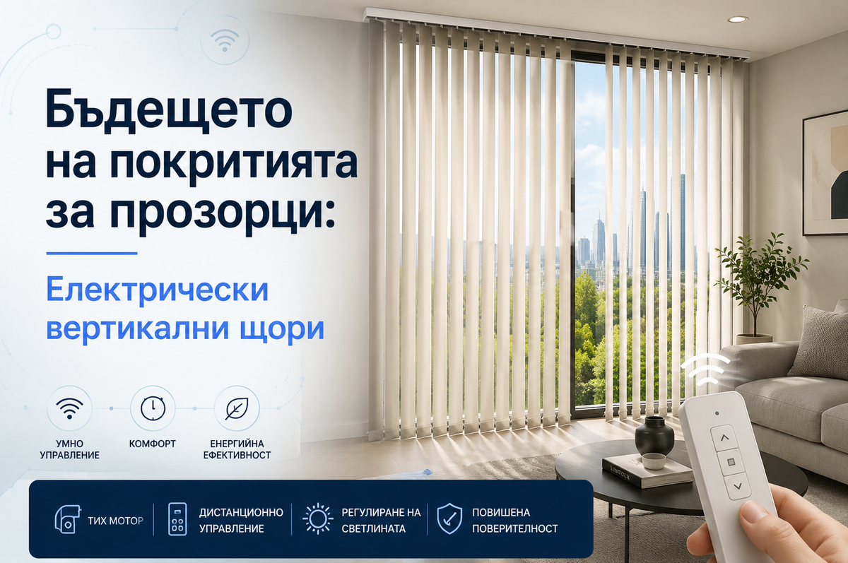 Бъдещето на покритията за прозорци Електрически вертикални щори
