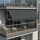 Copertină cu braț cădere clasică Dark Grey