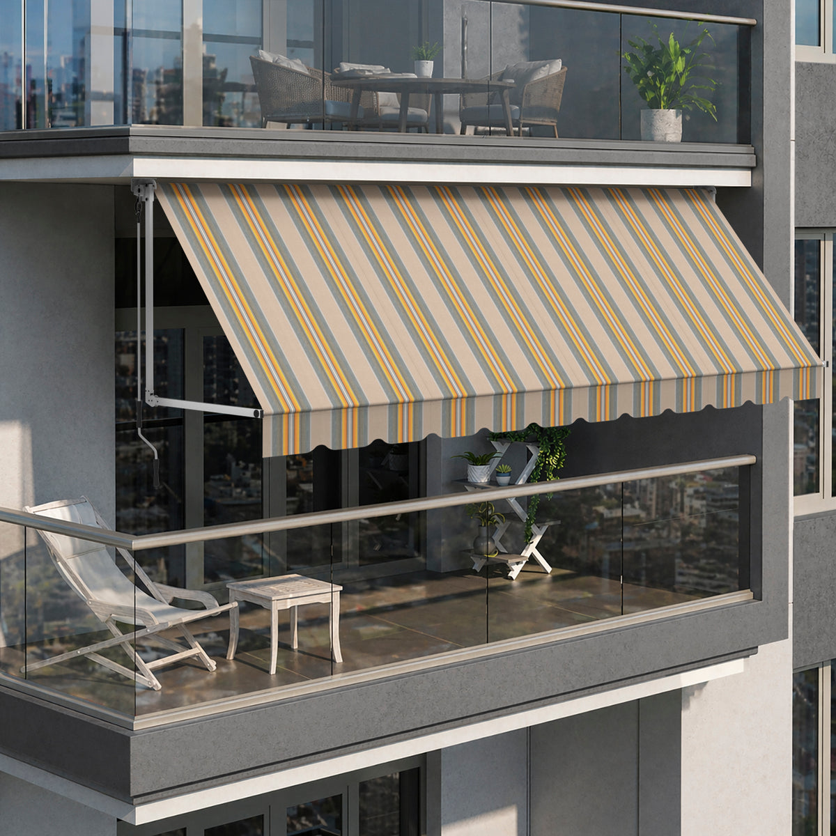 Marchiză cu brațe coborâtoare clasică Rye Yellow