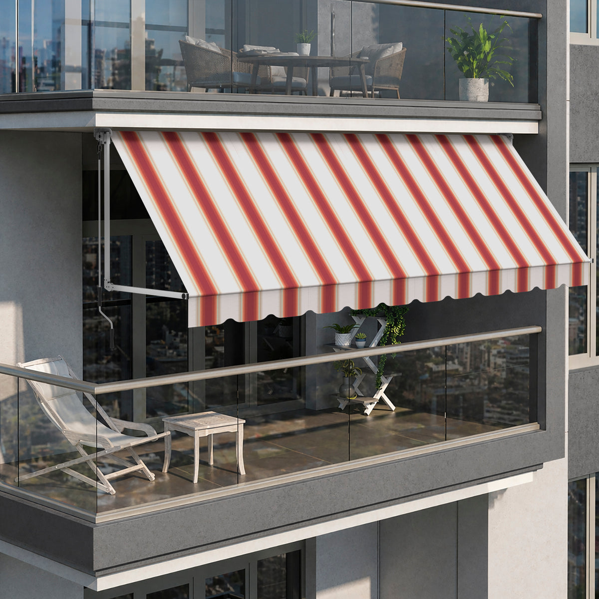 Copertină cu brațe căzătoare Clasic Red Playground