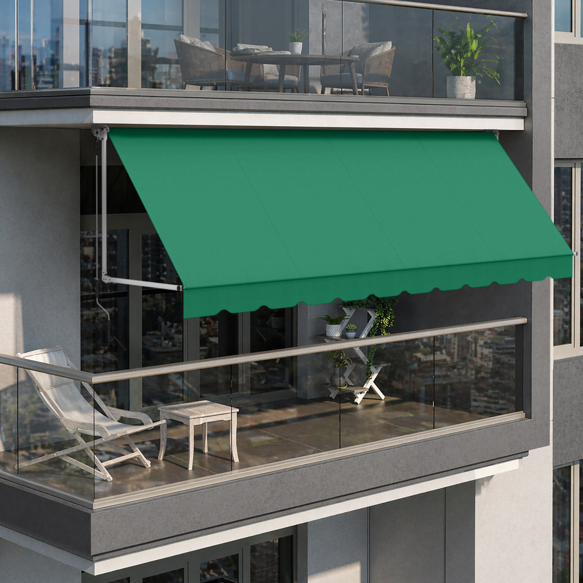 Copertină cu brațe căzătoare clasică Patio Green