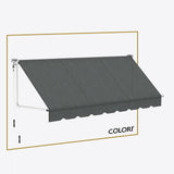 Copertină cu braț cădere clasic, Mouse Grey