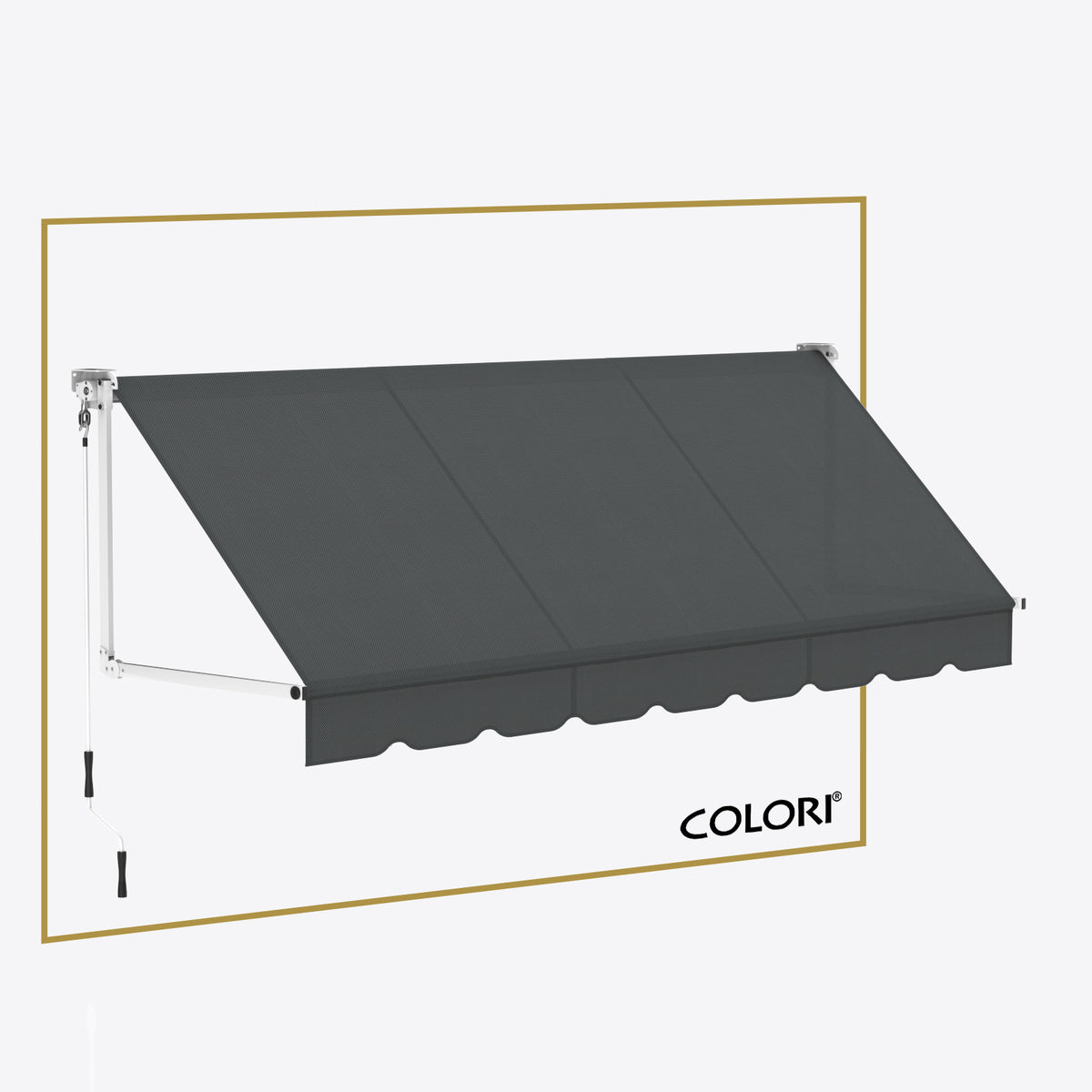 Copertină cu braț cădere clasică Dark Grey