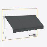 Copertină cu braț cădere clasică Dark Grey
