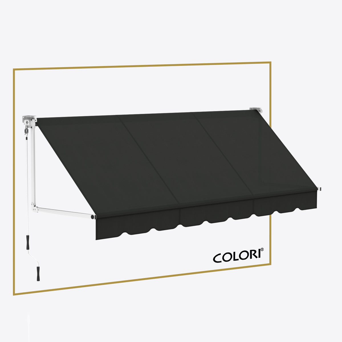 Copertină cu braț cădere clasică Onyx Black