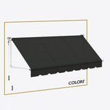 Copertină cu braț cădere clasică Onyx Black