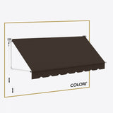 Copertină cu brațe coborâte clasică Chocolate