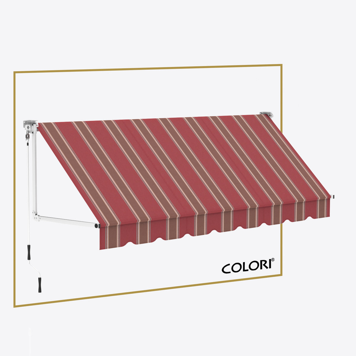 Copertină cu braț cădere Clasic Fancy Red