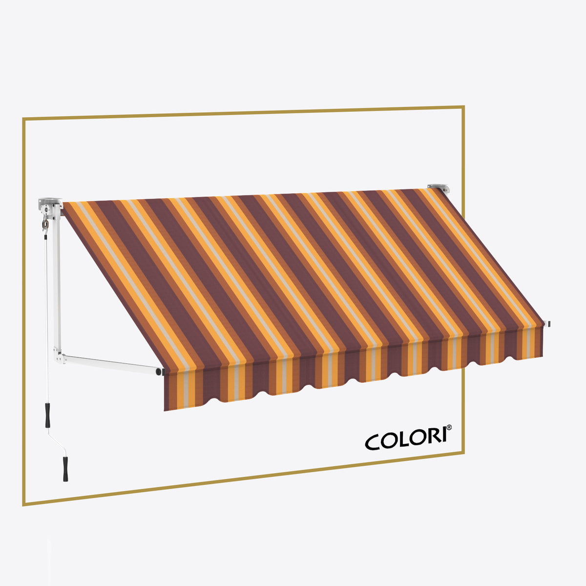 Marchiză cu brațe coborâtoare Clasic Sunset Glow