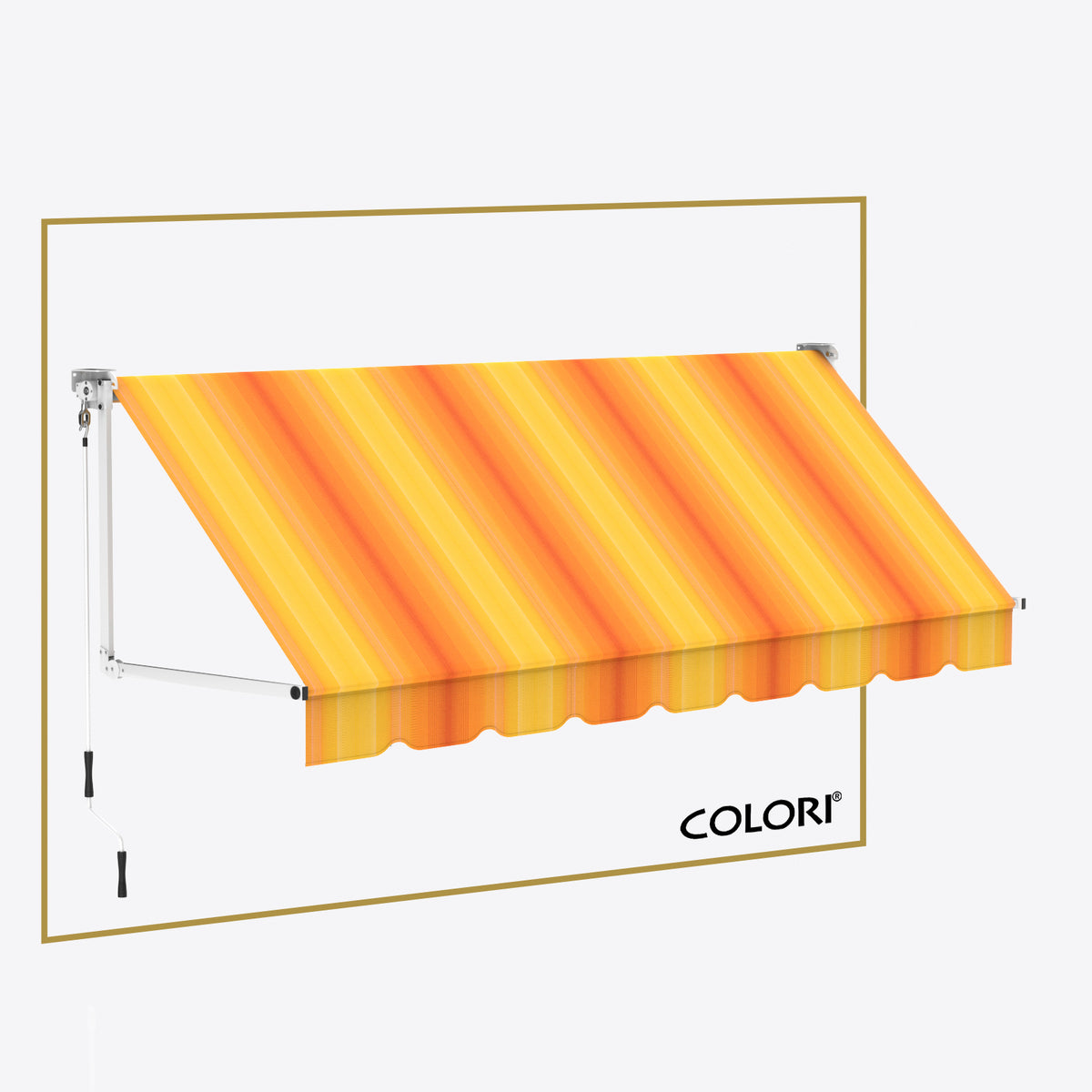 Copertină cu braț cădere clasică Sunburst