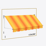Copertină cu braț cădere clasică Sunburst