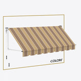 Copertină cu braț cădere clasică Sand Brown