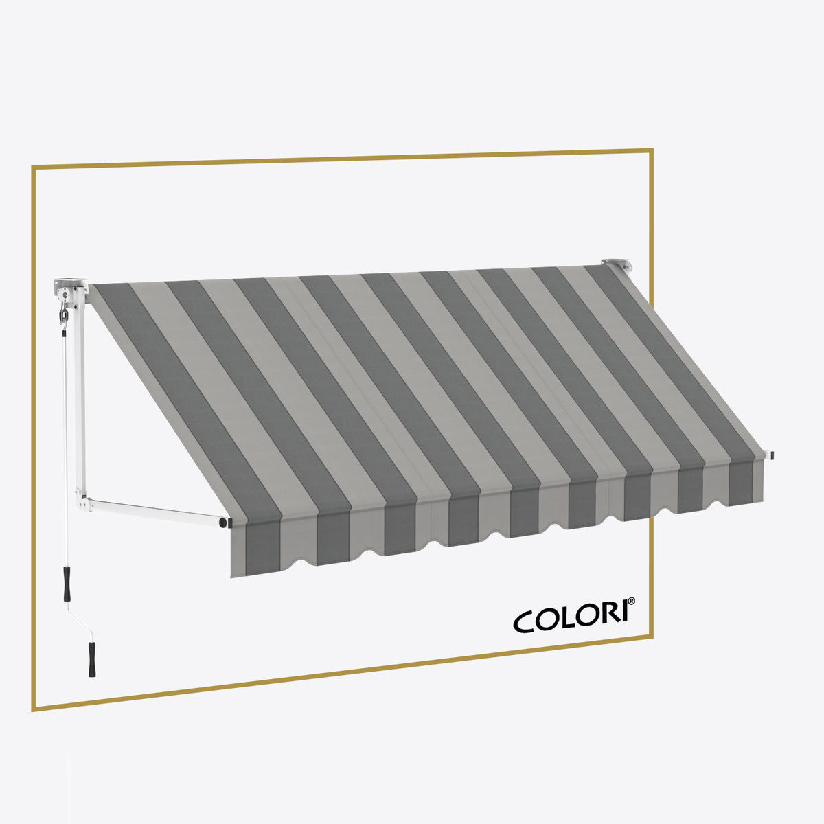 Copertină cu braț cădere clasică Charcoal Smoke