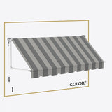 Copertină cu braț cădere clasică Charcoal Smoke